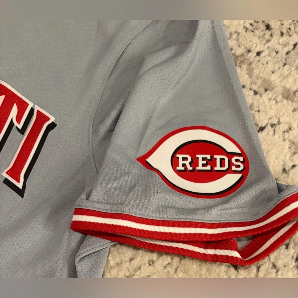Nike Authentic Cincinnati Reds Baseball MLB Gray Jersey Men’s Sz: Large